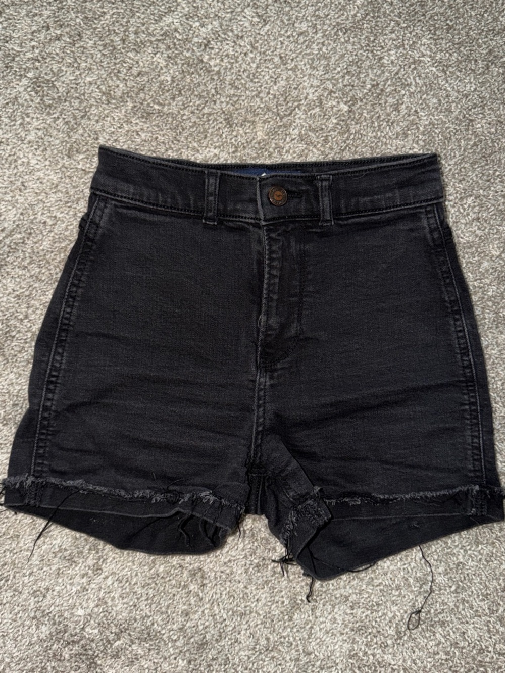 Hollister Black High-Waist Denim Shorts